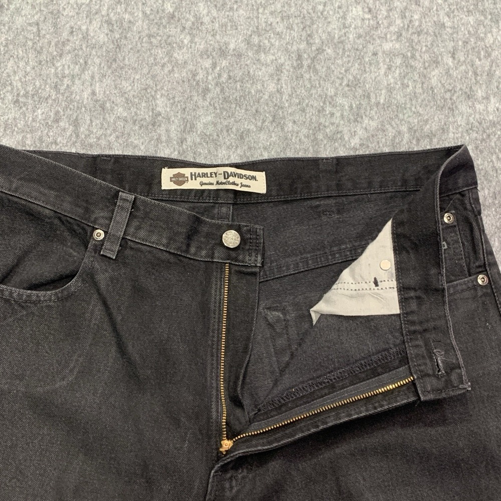 Harley Davidson Men's Black Core Straight Leg Jeans - Size 36x36 - Picture 12 of 16